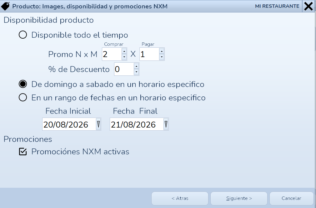 Disponibilidad inteligente de productos en punto de venta para restaurantes